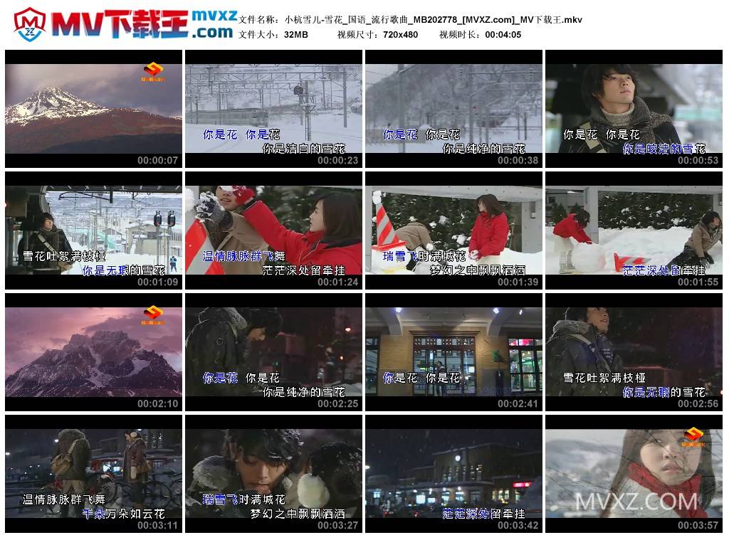 小杭雪儿-雪花_国语_流行歌曲_MB202778